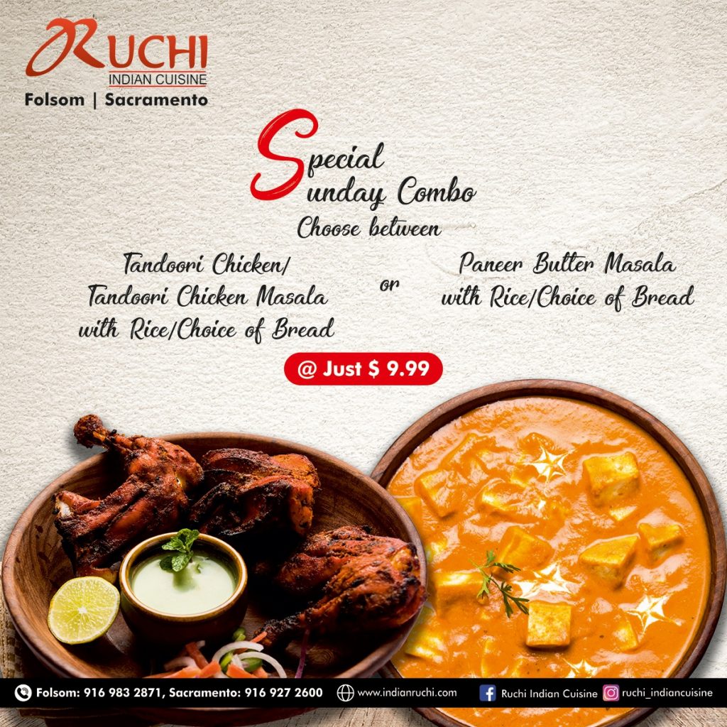 Ruchi Indian Food Restaurant, Catering, Online Delivery in Folsom